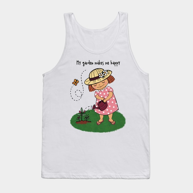 The cute and happy gardener Tank Top by marina63